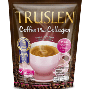 TRUSLEN COFFEE PLUS COLLAGEN: កាហ្វេខូឡាជែន 240g (១៥កញ្ចប់តូច)